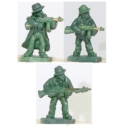 1/100th scale a1930's Gangsters for Khurasan Miniatures