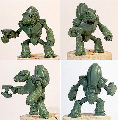 23mm alien sculpted in Green Stuff
