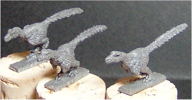 1/100th scale Deinonychus, sculpted for Khurusan Miniatures
